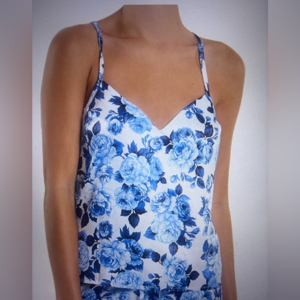 Hanky Panky NWT Satin Sleep Cami Deja Blue Size Small